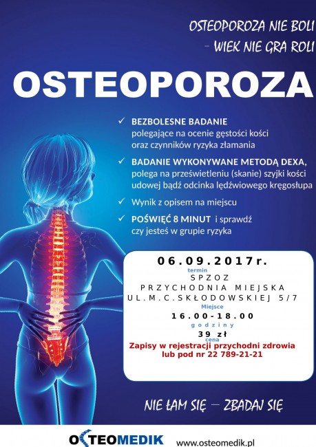 plakat Józefów osteoporoza